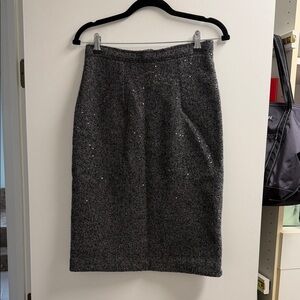 Chic Gray Pencil Skirt with Sequins